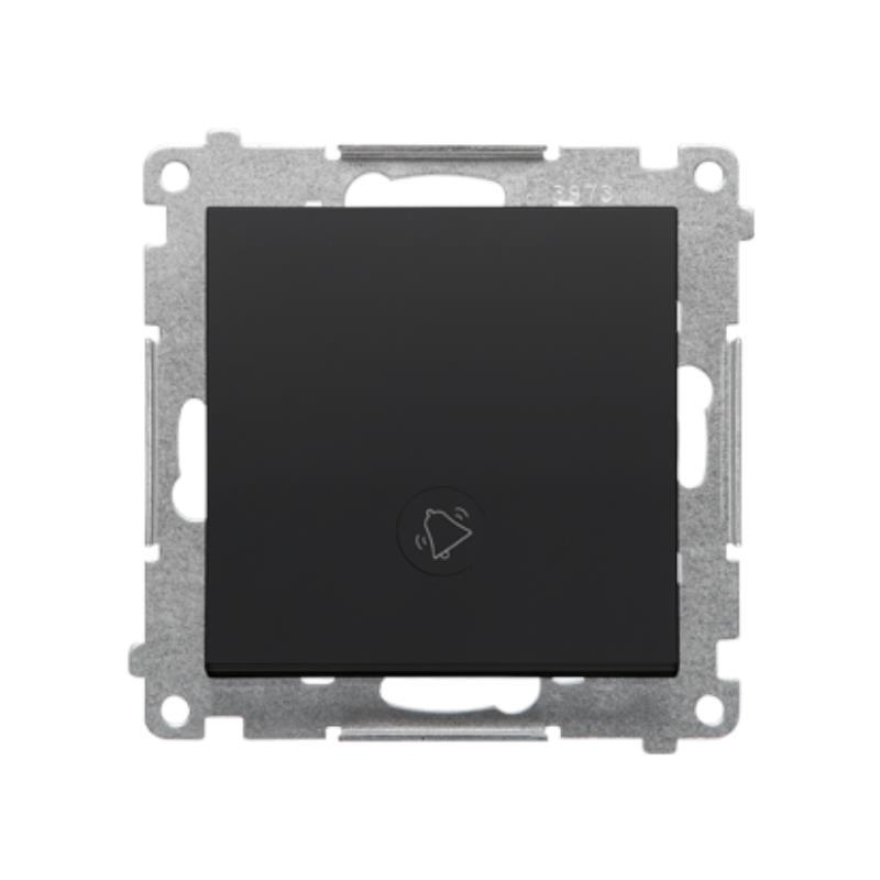 Simon 55 czarny - przycisk dzwonek z podświetleniem 10AX TD1L.01/149