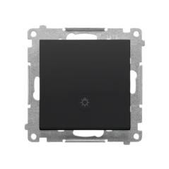 Simon 55 czarny - przycisk światło z podświetleniem 10AX TS1L.01/149