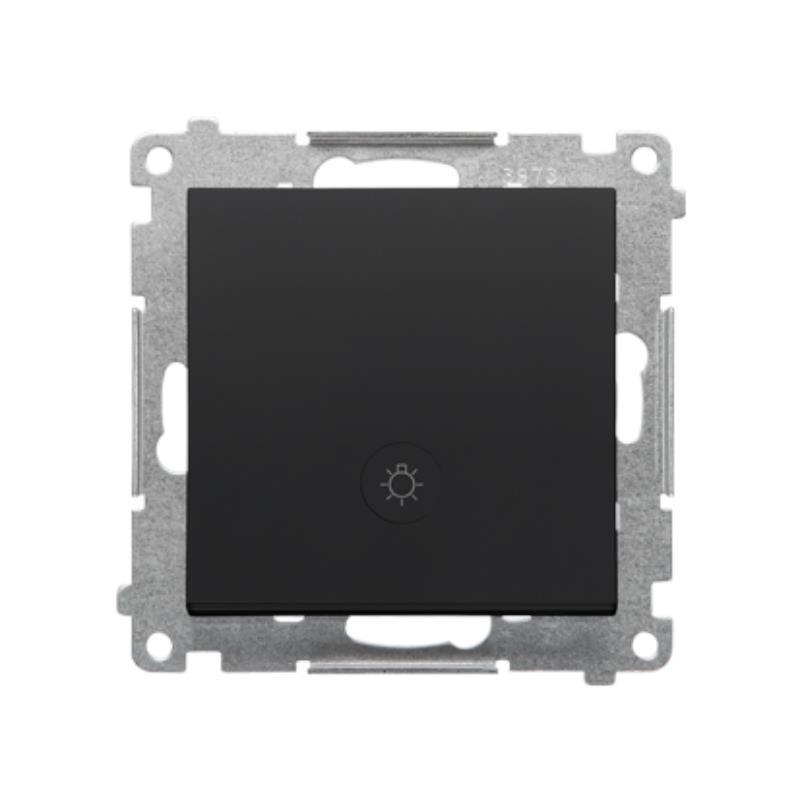 Simon 55 czarny - przycisk światło z podświetleniem 10AX TS1L.01/149