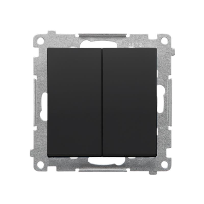 Simon 55 czarny - przycisk podwójny zwierny 10AX TP2.01/149