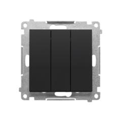Simon 55 czarny - łącznik potrójny z podświetleniem 10AX TW31L.01/149