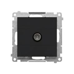 Simon 55 czarny - gniazdo antenowe TV pojedyncze TAK1.01/149