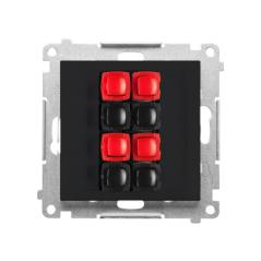 Simon 55 czarny - gniazdo głośnikowe 4-krotne TGL4.01/149