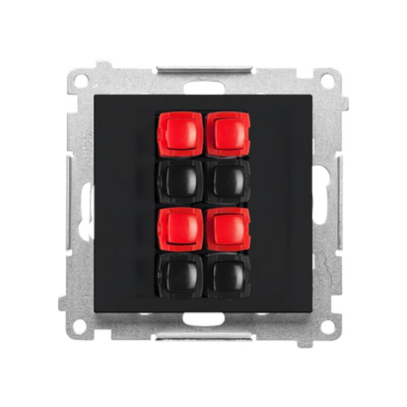 Simon 55 czarny - gniazdo głośnikowe 4-krotne TGL4.01/149