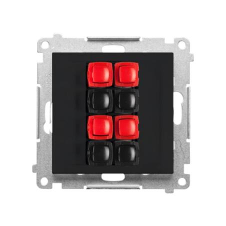 Simon 55 czarny - gniazdo głośnikowe 4-krotne TGL4.01/149