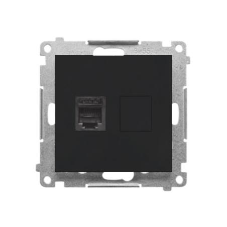 Simon 55 czarny - gniazdo telefoniczne RJ12 pojedyncze TF1.01/149