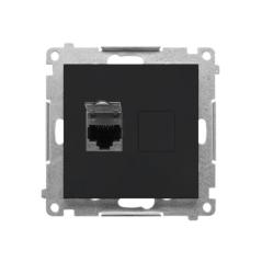 Simon 55 czarny - gniazdo komputerowe RJ45 pojedyncze T61.01/149