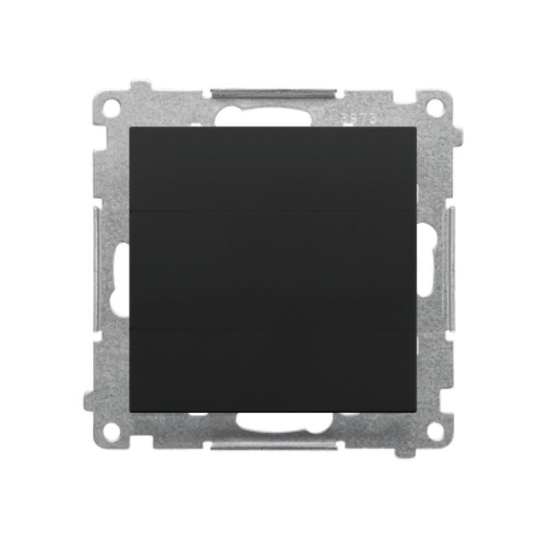 Simon 55 czarny - zaślepka z ramką montażową TPS.01/149