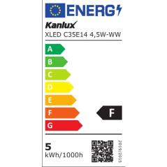 Żarówka LED XLED C35 E14 4,5W WW ciepła Kanlux
