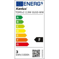 Żarówka LED TOMIv2 2,9W GU10 WW ciepła Kanlux