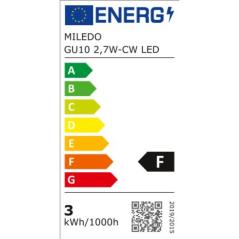 Żarówka LED GU10 2,7W CW zimna LED miLedo