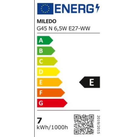 Żarówka LED G45 N 6,5W E27 NW neutralna miLedo