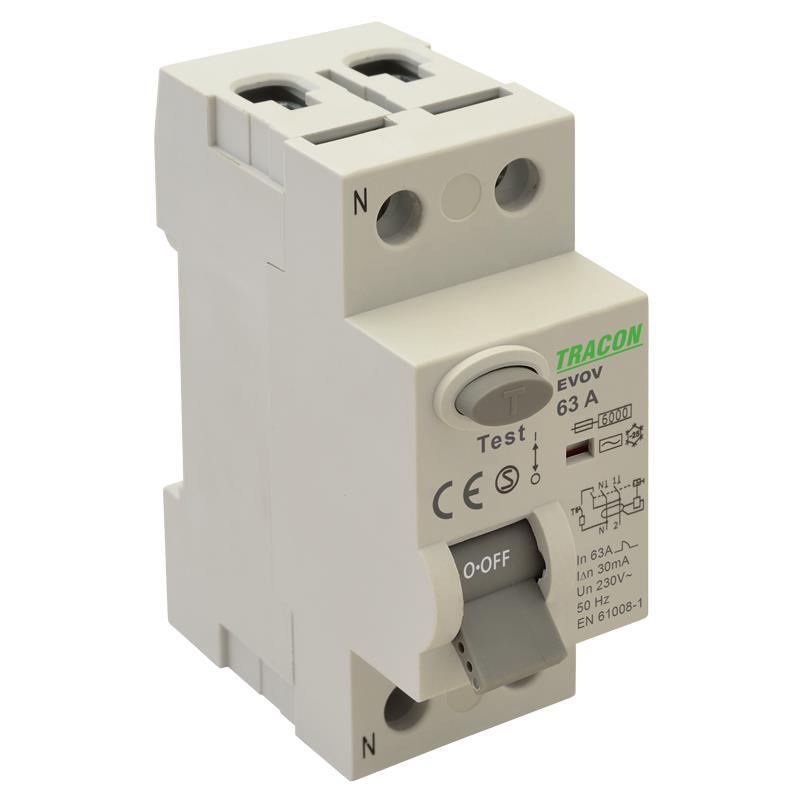 Wyłącznik różnicowoprądowy 25A 2P 30mA AC EVOV2P2503