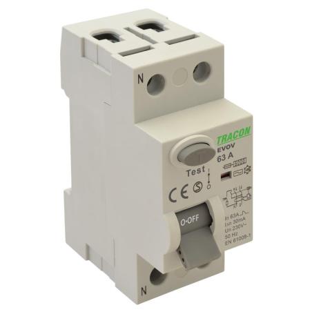 Wyłącznik różnicowoprądowy 25A 2P 30mA AC EVOV2P2503