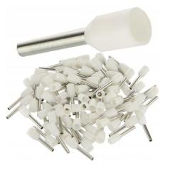 Końcówka tulejkowa izolowana 10,0/12 kość słoniowa (100 szt.)