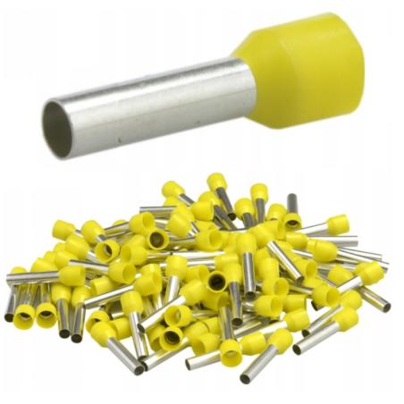 Końcówka tulejkowa izolowana 1,0/12 żółta (100 szt.)