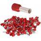 Końcówka tulejkowa izolowana 1,0/12 czerwona (100 szt.)