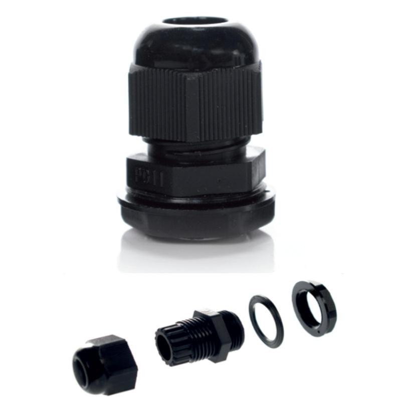 Dławik kablowy z gwintem PG-16B czarny