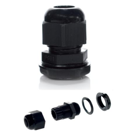 Dławik kablowy z gwintem PG-16B czarny