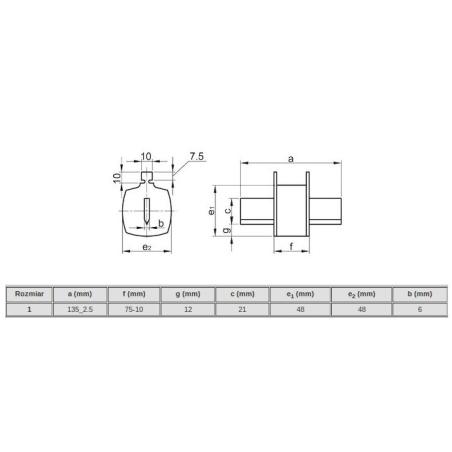 Wkładka bezpiecznikowa nożowa NT1 125A 500V gG