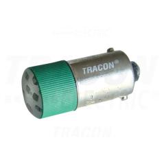 Żarówka sygnalizacyjna BA9s LED 230V AC/DC zielona Tracon