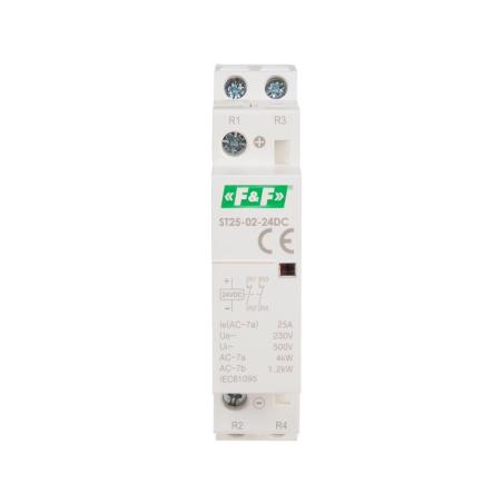 Stycznik modułowy 25A 2NC - ST25-02 24V DC