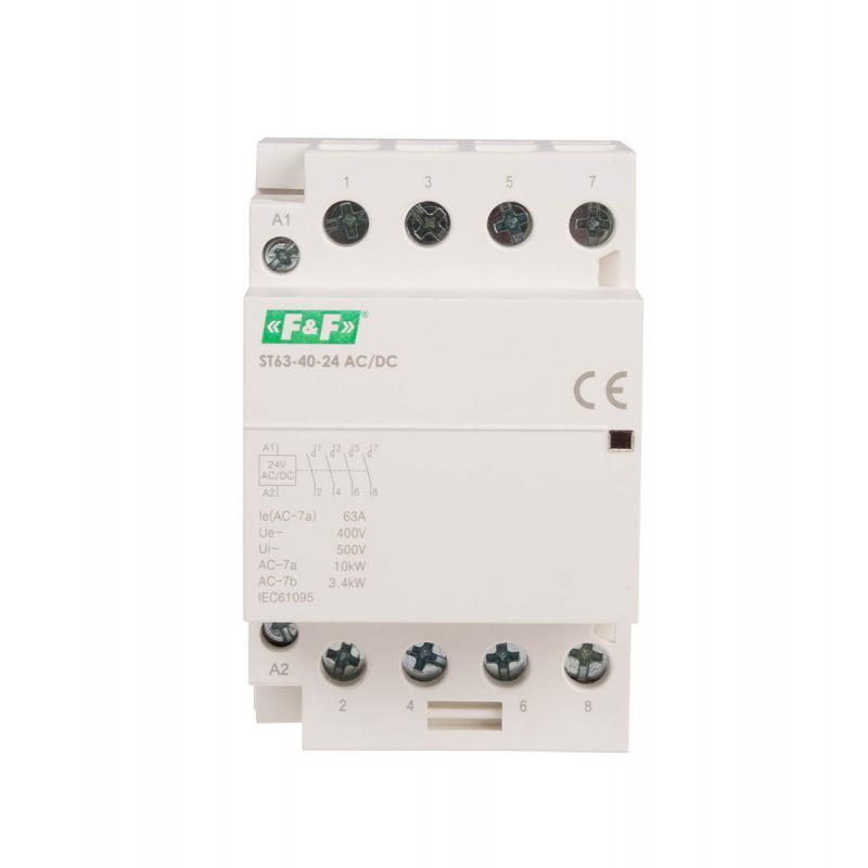 Stycznik modułowy 63A 4NO - ST63-40 24V AC/DC
