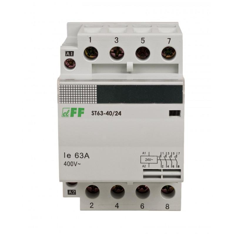 Stycznik modułowy 63A 4NO - ST63-40 24V