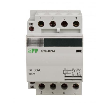 Stycznik modułowy 63A 4NO - ST63-40 24V