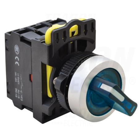 Przełącznik pokrętny podświetlany LED, dwustanowy NYK3-SL21B niebieski