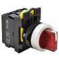 Przełącznik pokrętny podświetlany LED, trzystanowy sprężynowy NYK3-SL34R czerwony