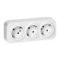 Gniazdo natynkowe potrójne Schuko ToDo 2P+Z IP20 białe