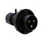 Wtyczka przemysłowa - przenośna 32A/3P 200V-250V /FE/ IP67 czarna F7.0146