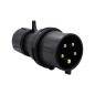 Wtyczka siłowa 32A/5P 380V-415V /FE/ IP44 czarna F7.0160