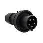 Wtyczka siłowa 63A/5P 380V-415V /FE/ IP67 czarna F7.0163