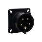 Wtyk siłowy tablicowy odbiornikowy 16A/5P 380V-415V /FE/ IP44 czarny F7.0174