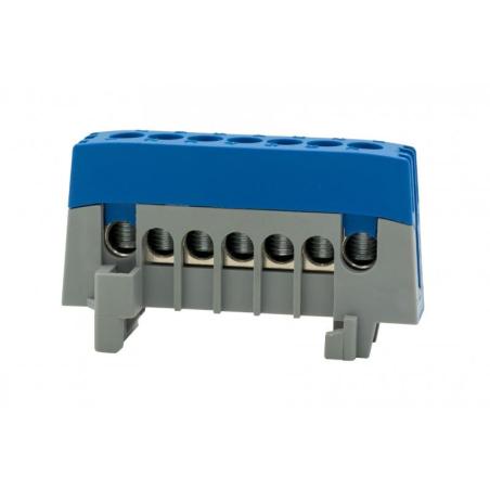 Listwa ochronna ZPI 7-modułowa (7x16mm2) IP20 AL/CU - niebieska F2.0389