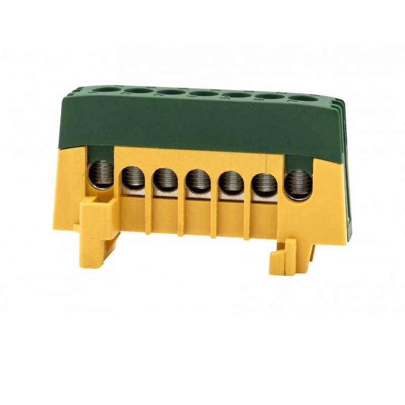 Listwa ochronna ZPI 7-modułowa (7x16mm2) IP20 AL/CU - żółto/zielona F2.0390