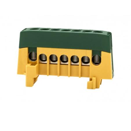 Listwa ochronna ZPI 7-modułowa (7x16mm2) IP20 AL/CU - żółto/zielona F2.0390