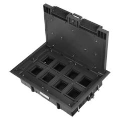 Puszka podłogowa na gniazda modułowe 8 x 45x45mm lub 16 x 22,5x45mm