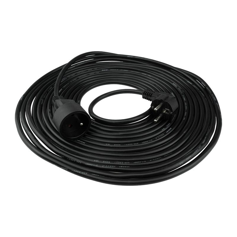 Przedłużacz 1 gniazdo 10m z/u 3x1.5mm2 czarny