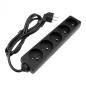 Przedłużacz 5 gniazd 1.5m z/u 3x1.0mm2 czarny