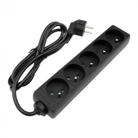 Przedłużacz 5 gniazd 3m z/u 3x1.5mm2 czarny
