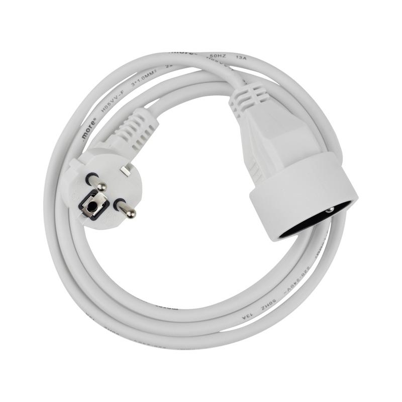 Przedłużacz 1 gniazdo 1.5m z/u 3x1.0mm2 biały