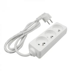 Przedłużacz 3 gniazda 1.5m z/u 3x1.0mm2 biały
