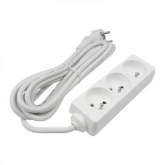 Przedłużacz 3 gniazda 3m z/u 3x1.5mm2 biały