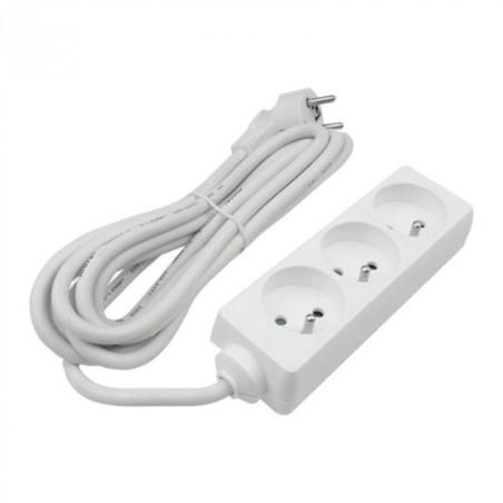 Przedłużacz 3 gniazda 3m z/u 3x1.5mm2 biały
