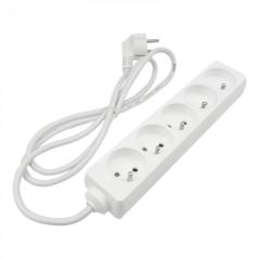 Przedłużacz 5 gniazd 1.5m z/u 3x1.0mm2 biały