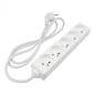 Przedłużacz 5 gniazd 1.5m z/u 3x1.0mm2 biały