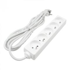 Przedłużacz 5 gniazd 3m z/u 3x1.5mm2 biały